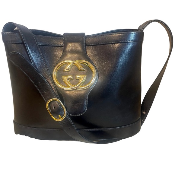 Vintage Gucci Monogrammed Bucket Bag - Picture 9 of 13
